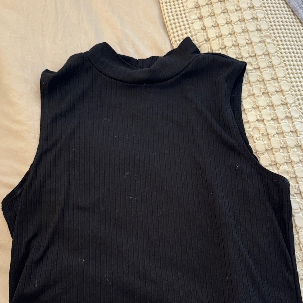 Ribbed high neck tank - Picture 3 of 5